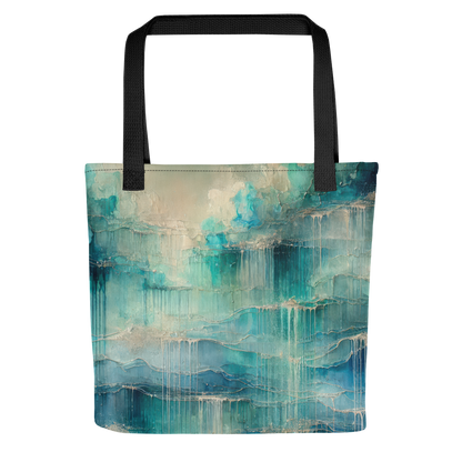 Abstract Art Tote Bag: Reflective Cascade