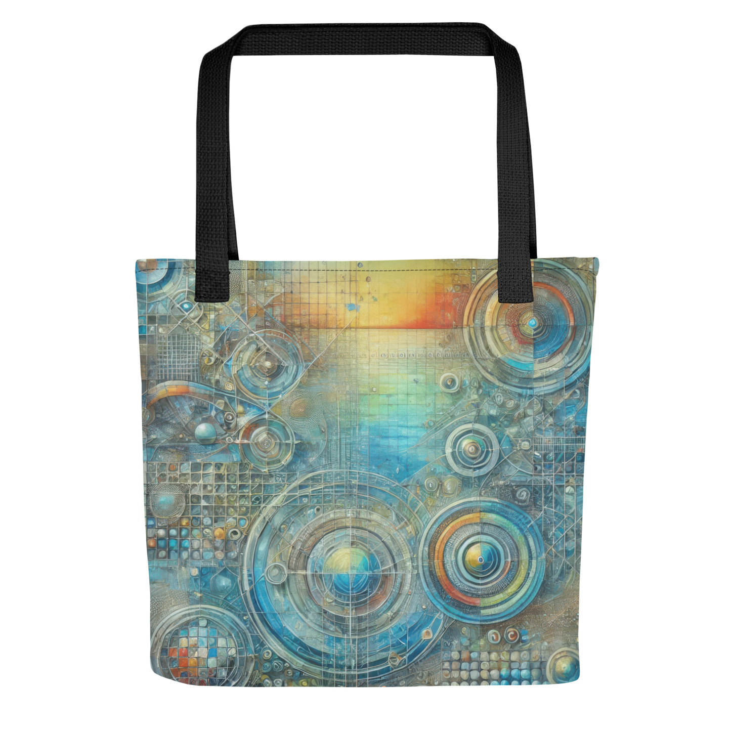 Abstract Art Tote Bag: Reflective Tapestry