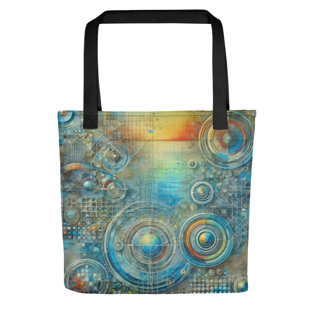 Abstract Art Tote Bag: Reflective Tapestry