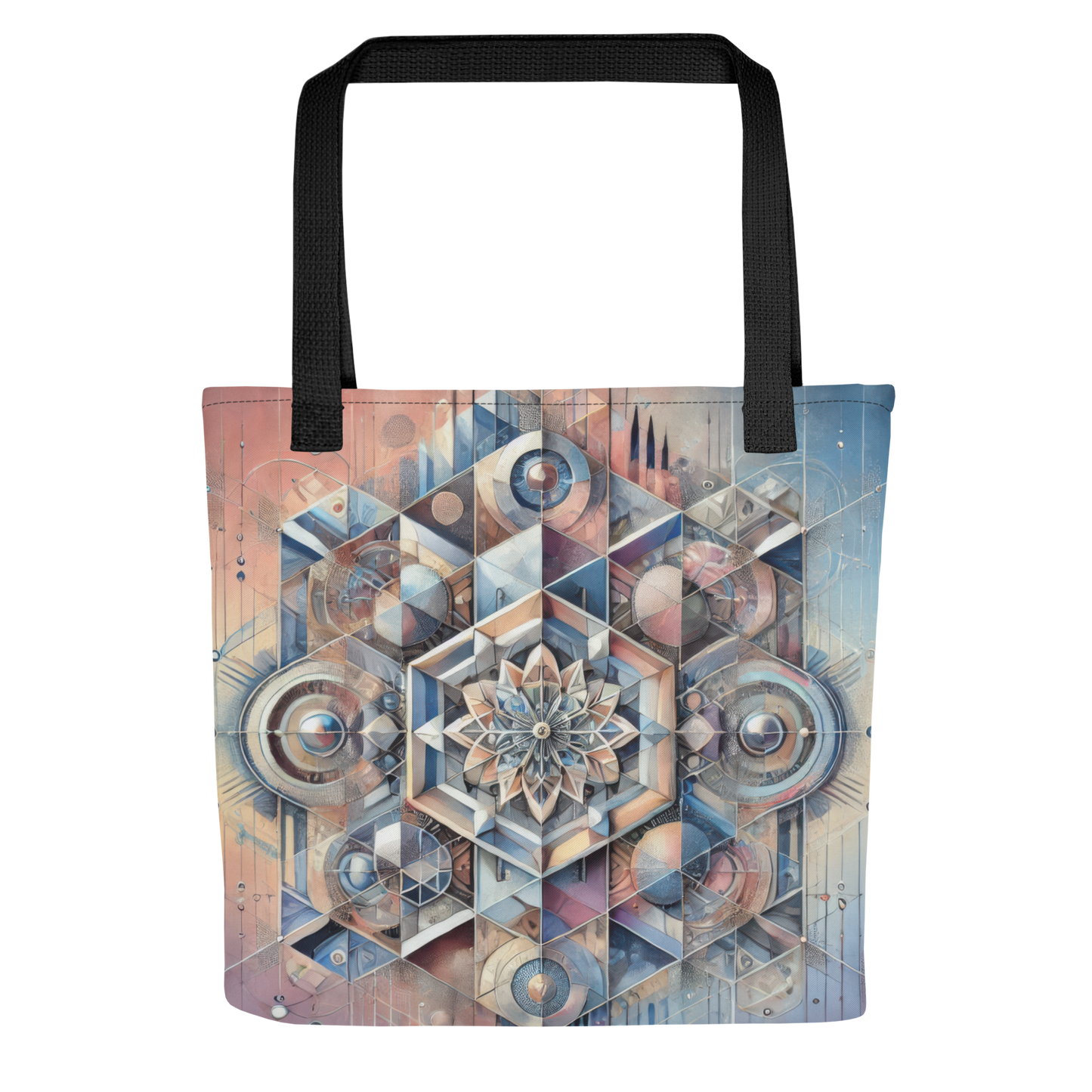 Abstract Art Tote Bag: Unified Reflections