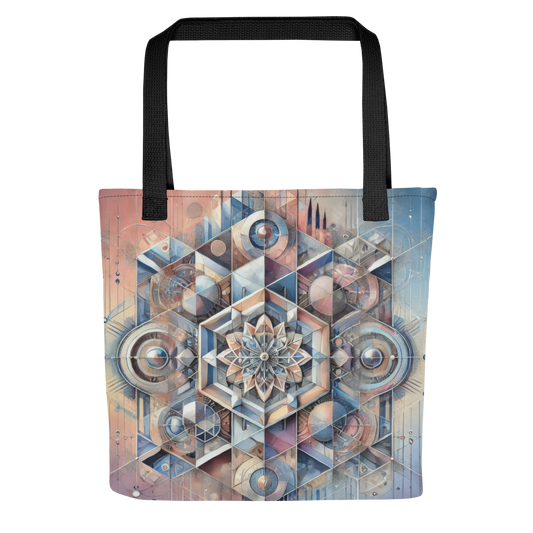 Abstract Art Tote Bag: Unified Reflections