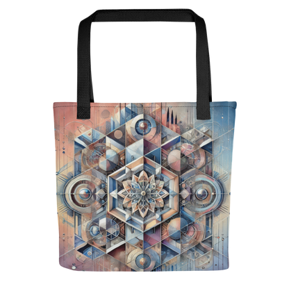 Abstract Art Tote Bag: Unified Reflections