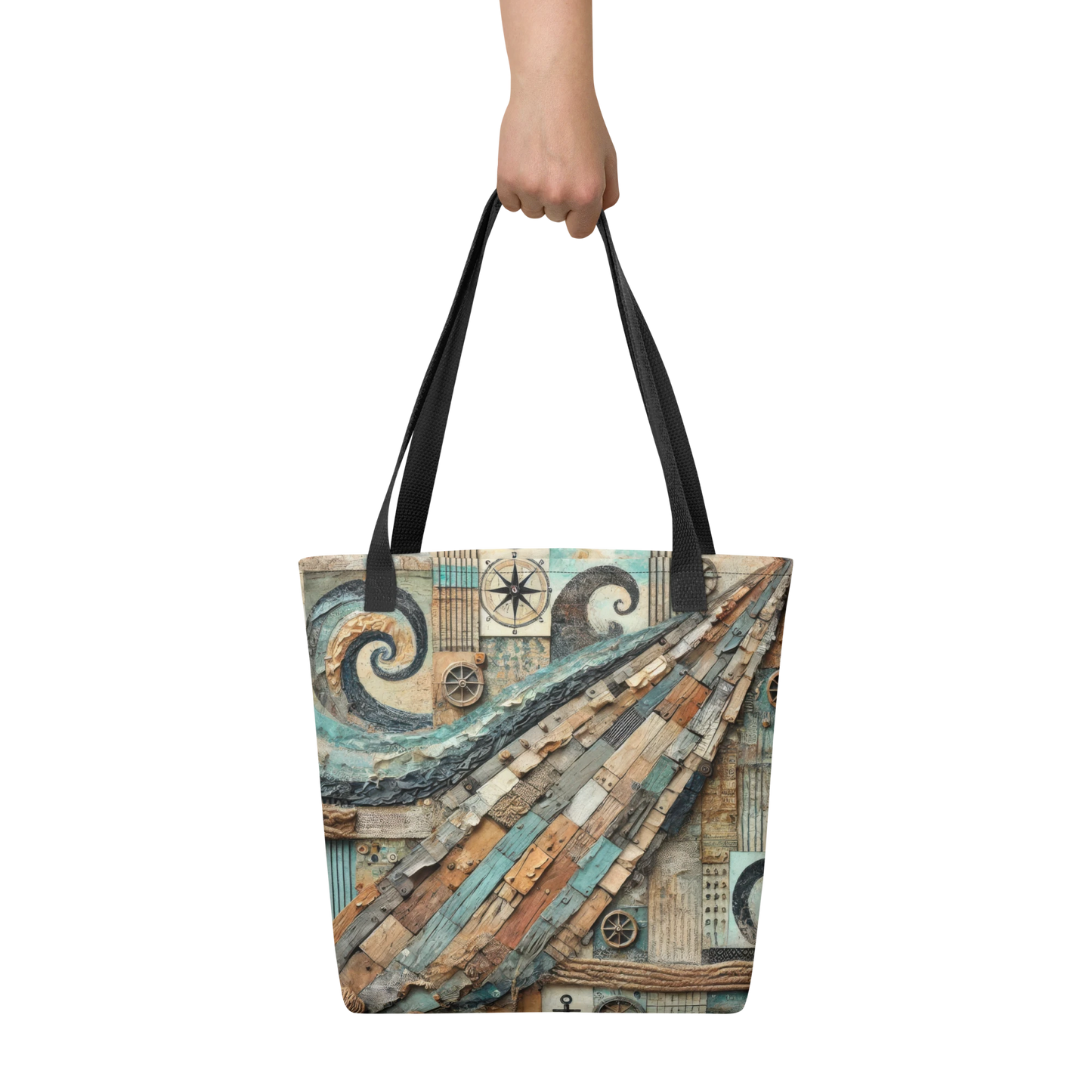 Modern Collage Tote Bag: The Unfolding Deck