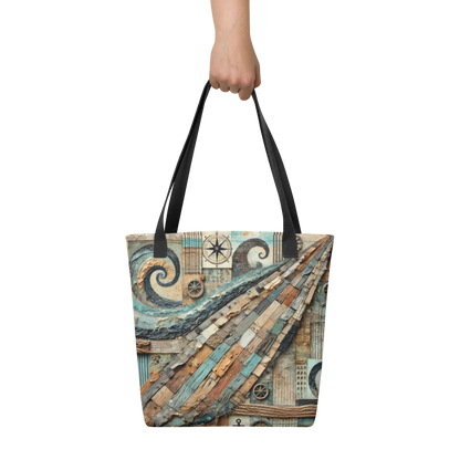 Modern Collage Tote Bag: The Unfolding Deck