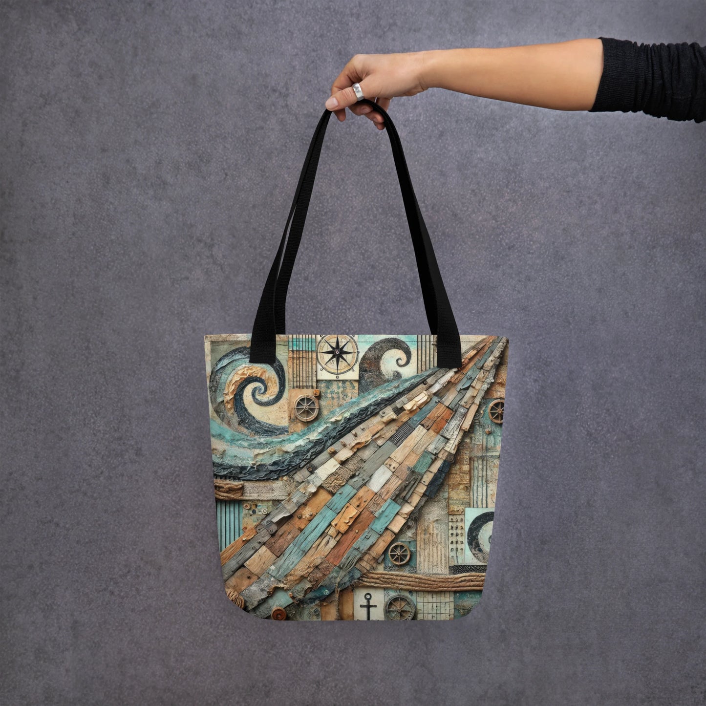 Modern Collage Tote Bag: The Unfolding Deck
