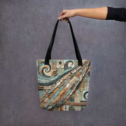 Modern Collage Tote Bag: The Unfolding Deck
