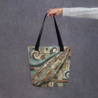 Modern Collage Tote Bag: The Unfolding Deck