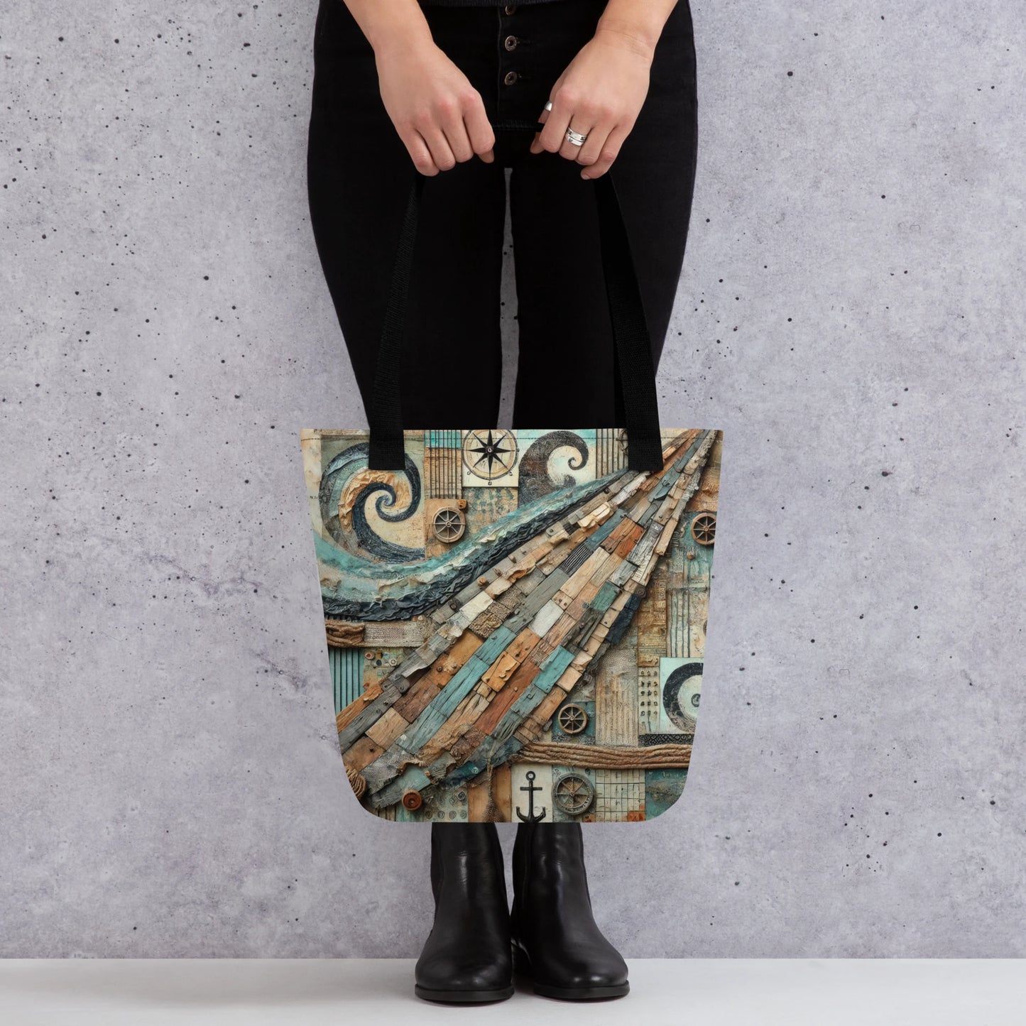 Modern Collage Tote Bag: The Unfolding Deck