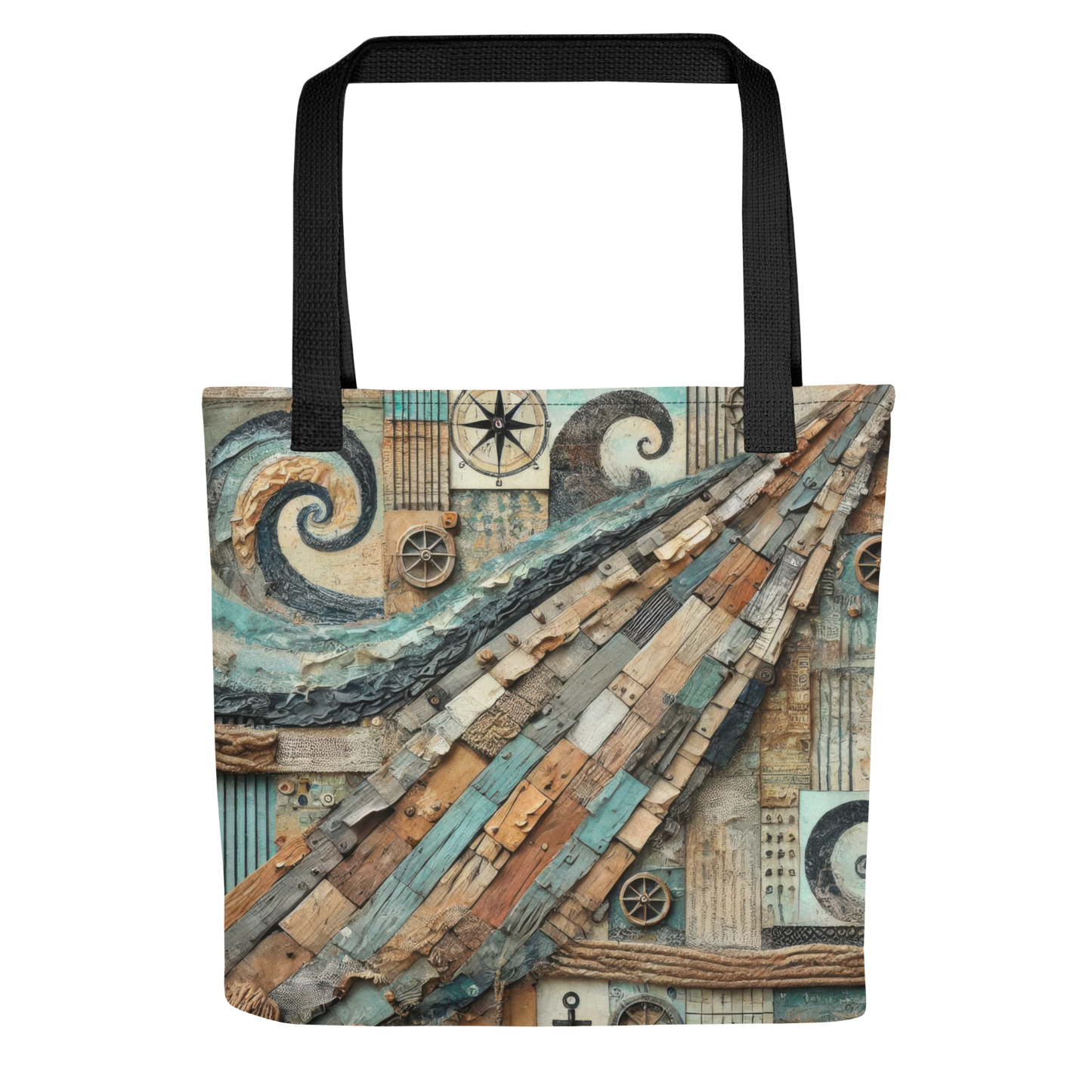 Modern Collage Tote Bag: The Unfolding Deck