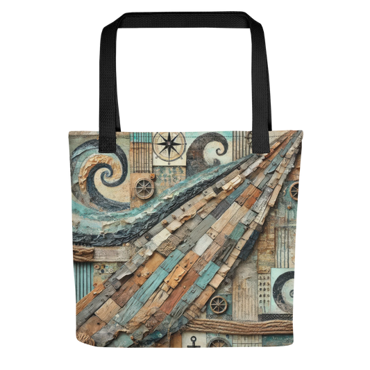 Modern Collage Tote Bag: The Unfolding Deck