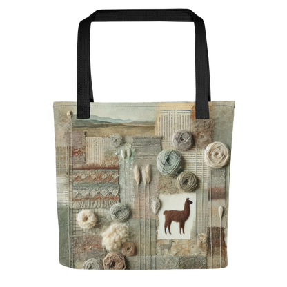 Modern Collage Tote Bag: Quiet Conversations in Wool