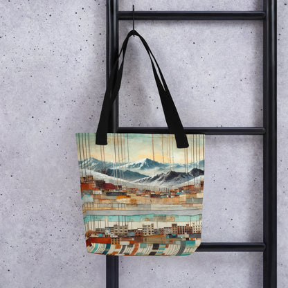 Modern Collage Tote Bag: The Hanging Streets