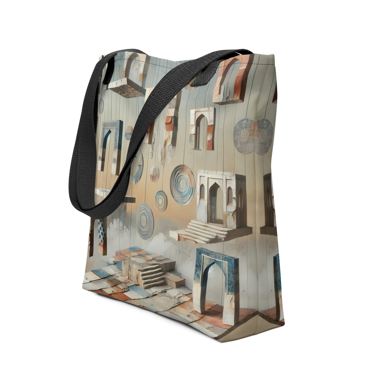 Modern Collage Tote Bag: The Hanging Courtyard