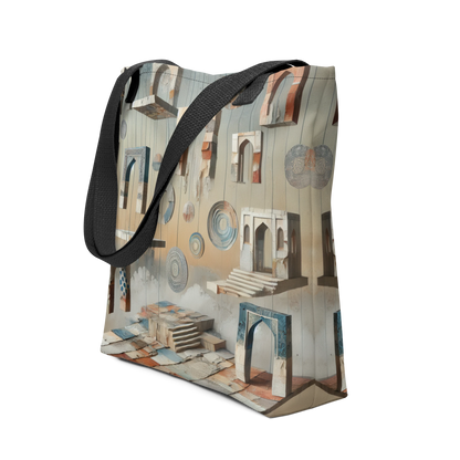 Modern Collage Tote Bag: The Hanging Courtyard