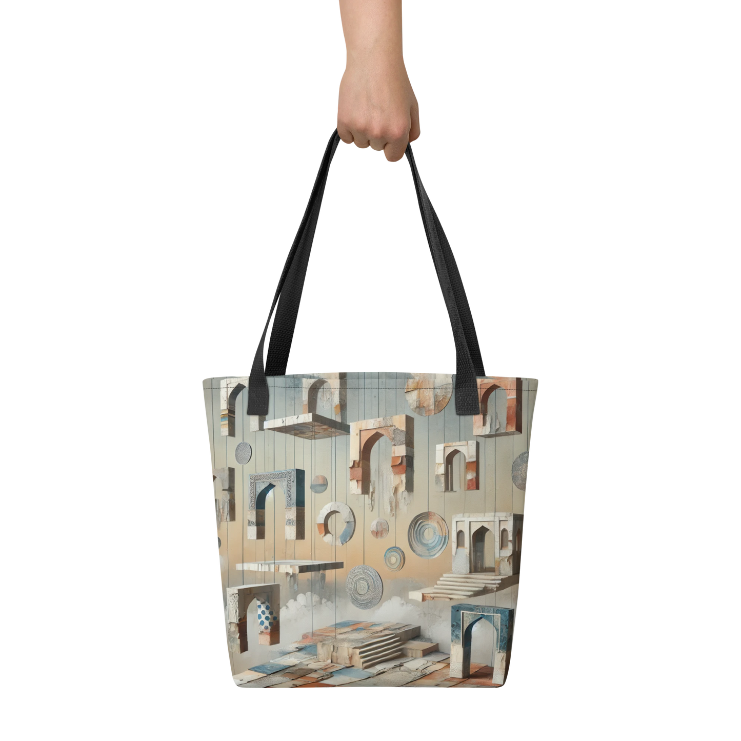 Modern Collage Tote Bag: The Hanging Courtyard