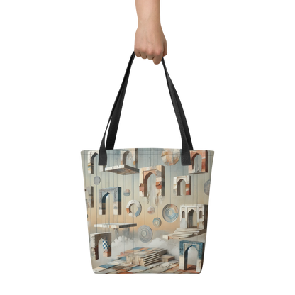 Modern Collage Tote Bag: The Hanging Courtyard