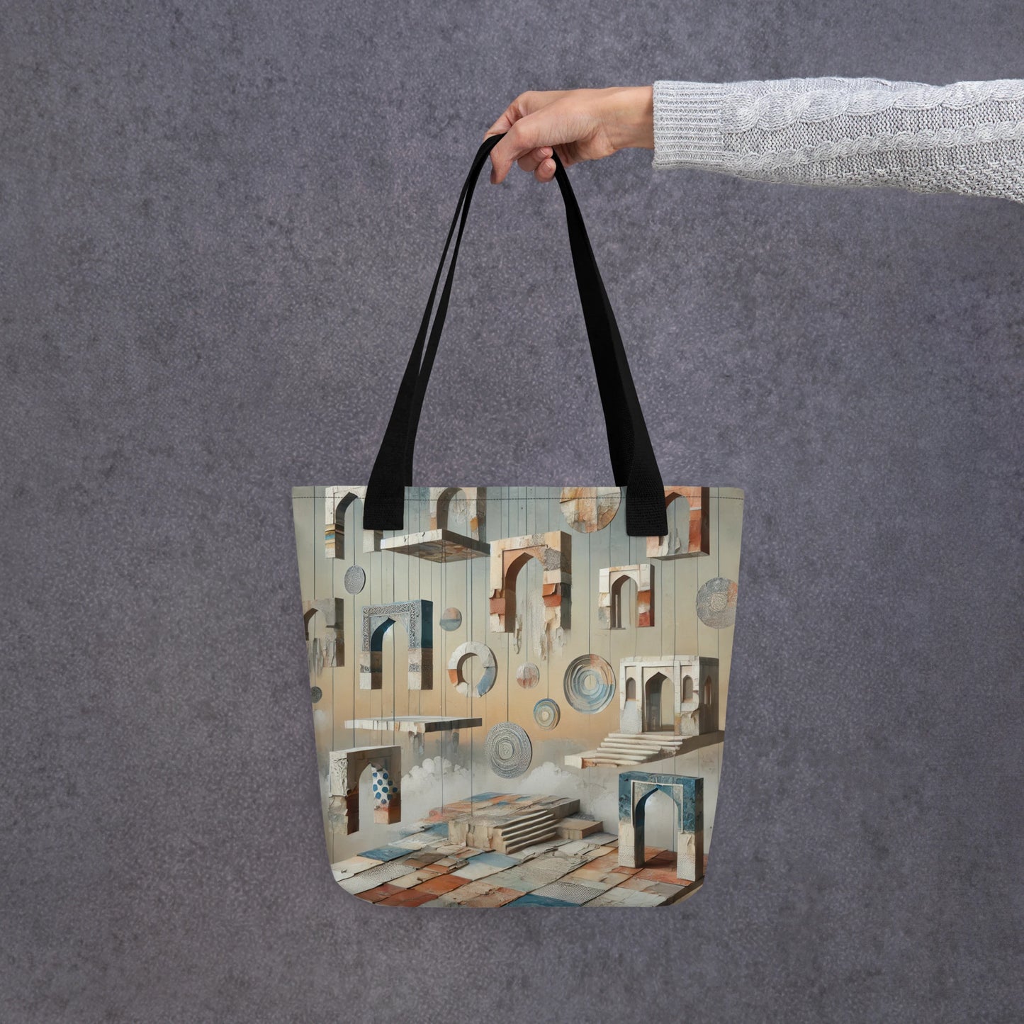 Modern Collage Tote Bag: The Hanging Courtyard
