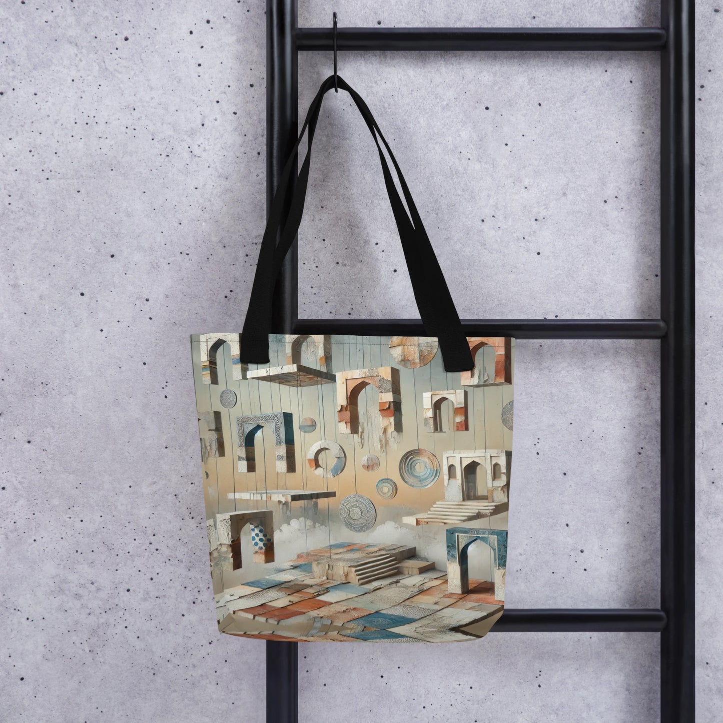 Modern Collage Tote Bag: The Hanging Courtyard