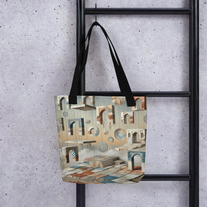 Modern Collage Tote Bag: The Hanging Courtyard