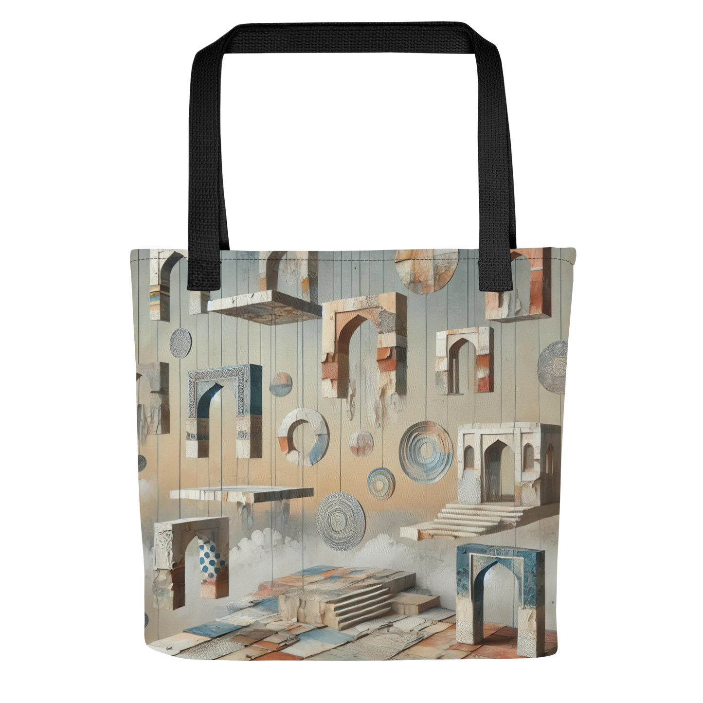 Modern Collage Tote Bag: The Hanging Courtyard