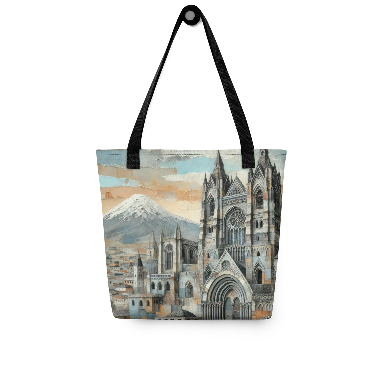 Modern Collage Tote Bag: Between Stone and Sky