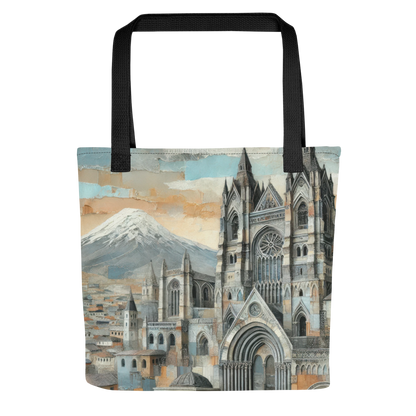 Modern Collage Tote Bag: Between Stone and Sky
