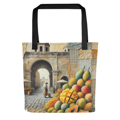 Modern Collage Tote Bag: Breeze of Mango and Stone