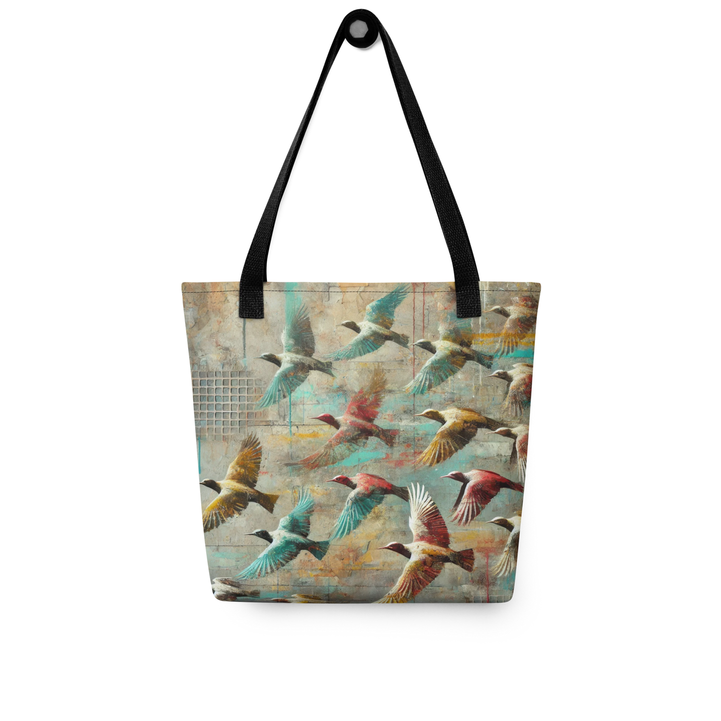 Modern Collage Tote Bag: Wings Above the Concrete