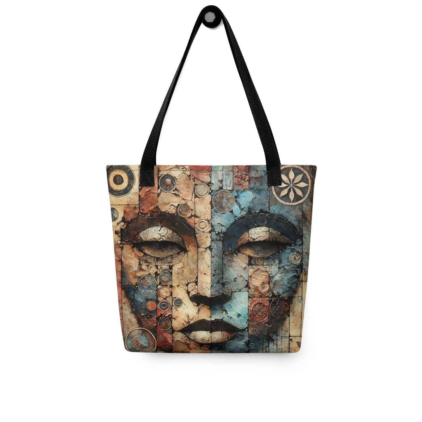 Modern Collage Tote Bag: The Silent Watcher