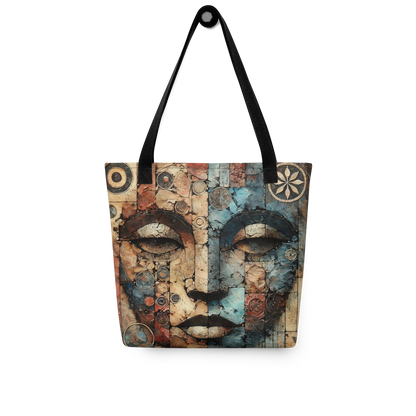 Modern Collage Tote Bag: The Silent Watcher