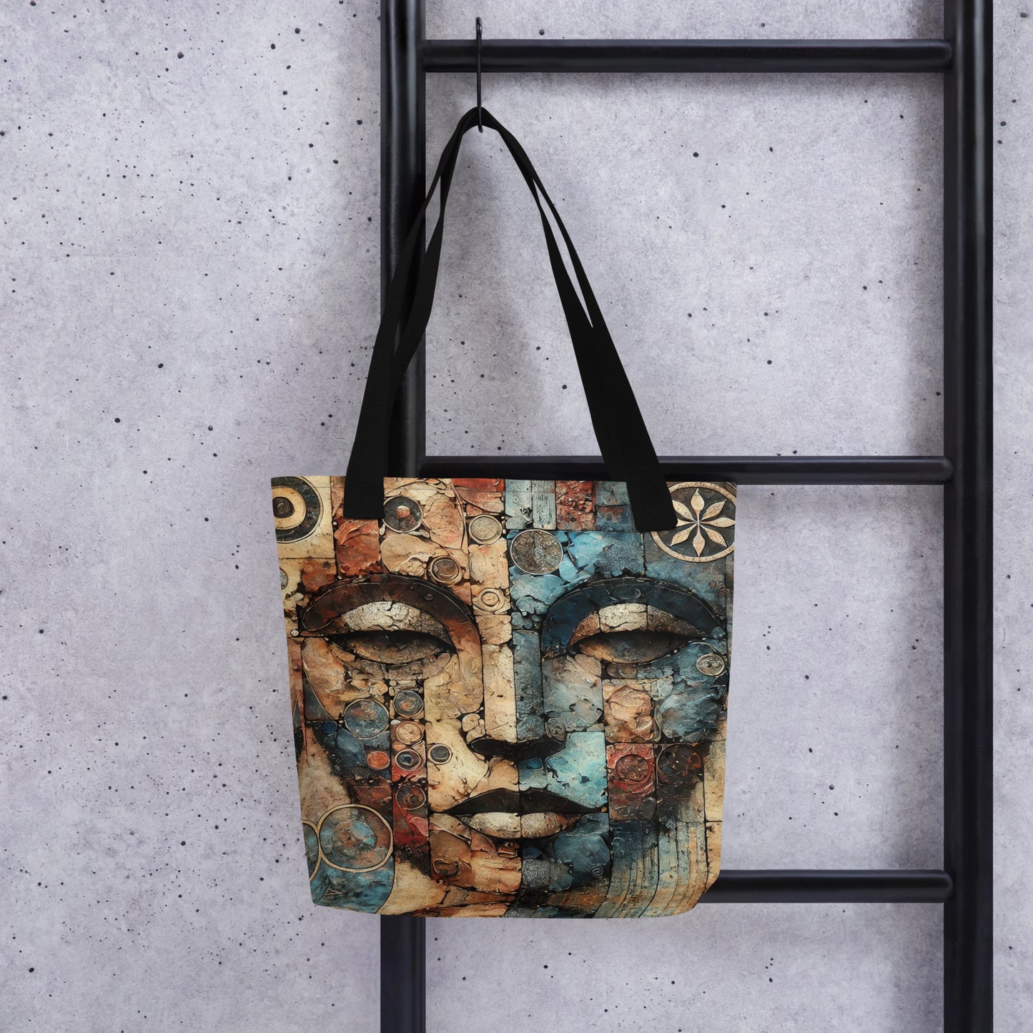 Modern Collage Tote Bag: The Silent Watcher