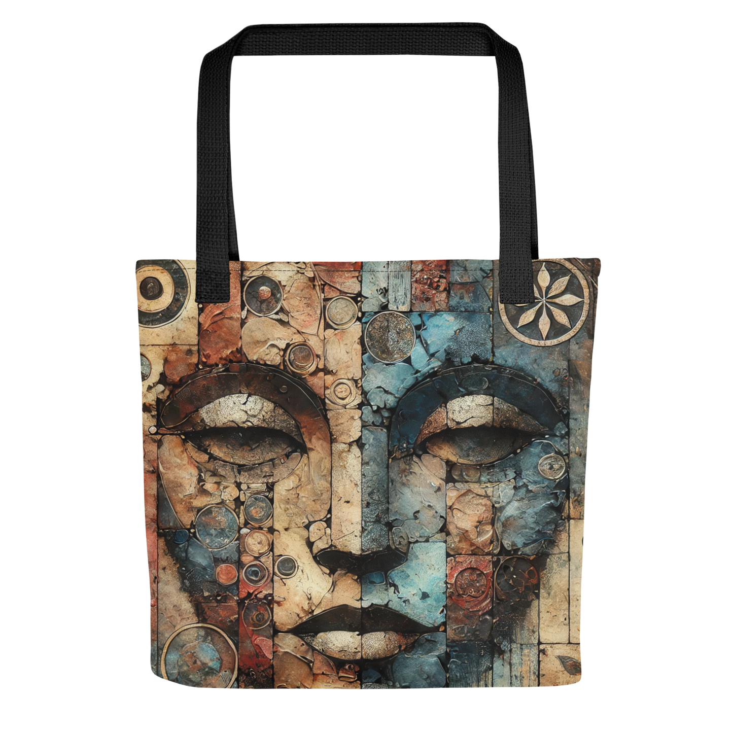 Modern Collage Tote Bag: The Silent Watcher