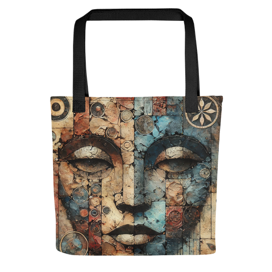Modern Collage Tote Bag: The Silent Watcher