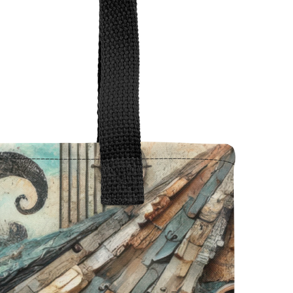 Modern Collage Tote Bag: The Unfolding Deck