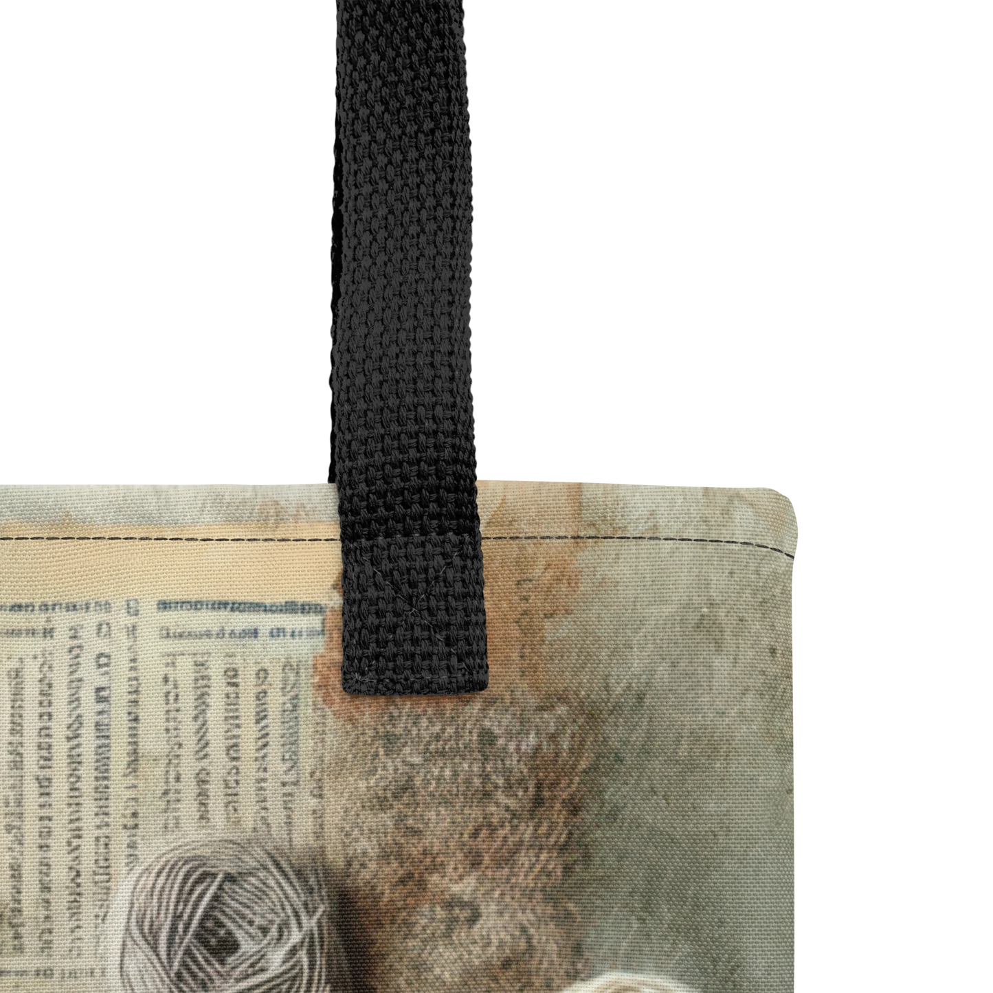 Modern Collage Tote Bag: Quiet Conversations in Wool