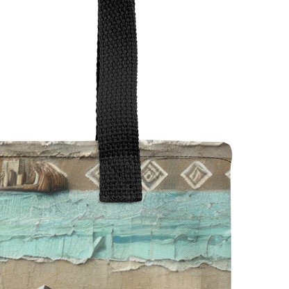 Modern Collage Tote Bag: Where the Boats Rest