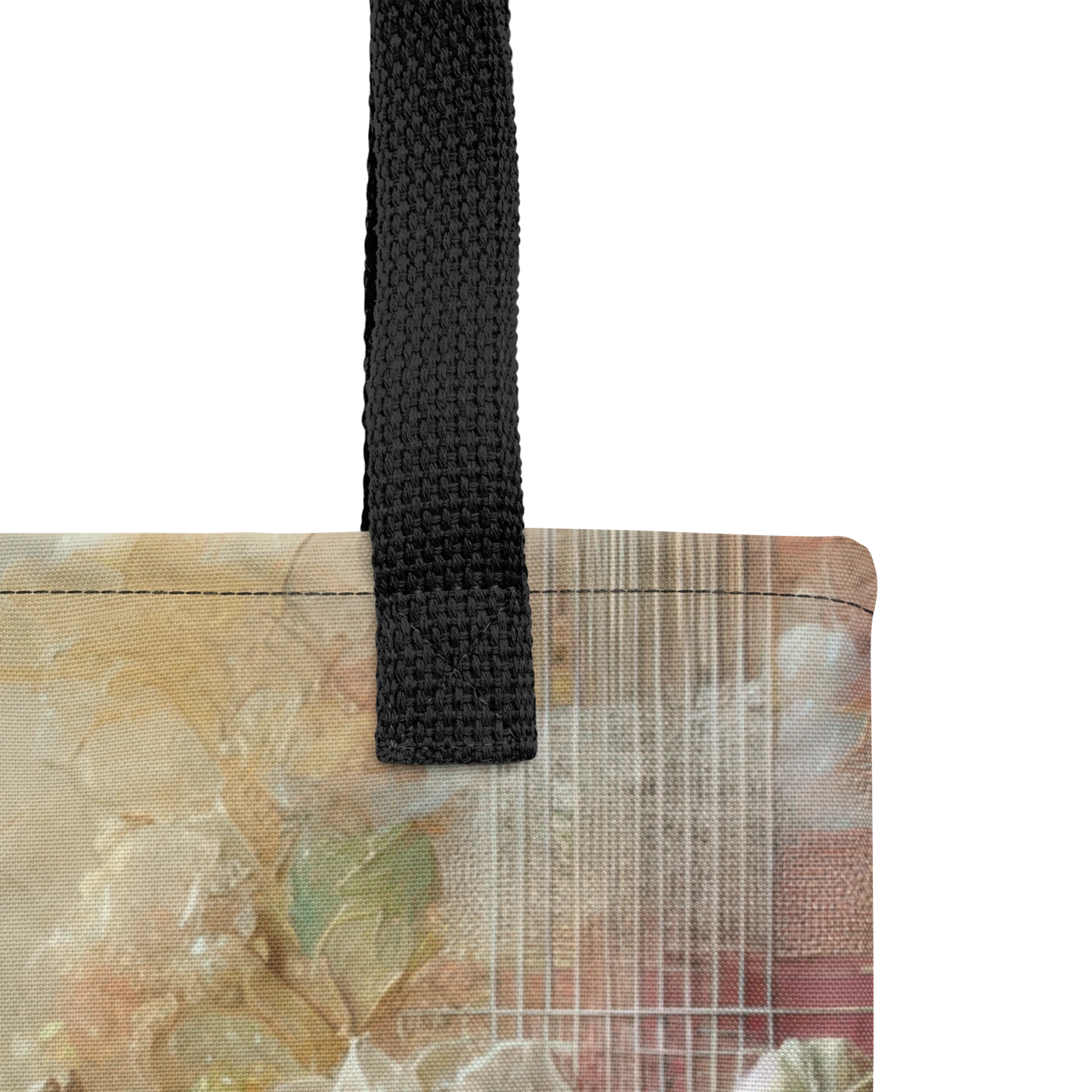 Modern Collage Tote Bag: Threads of Blooming Light