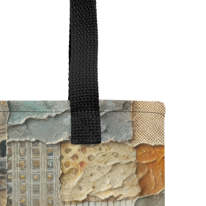 Modern Collage Tote Bag: Breeze of Mango and Stone