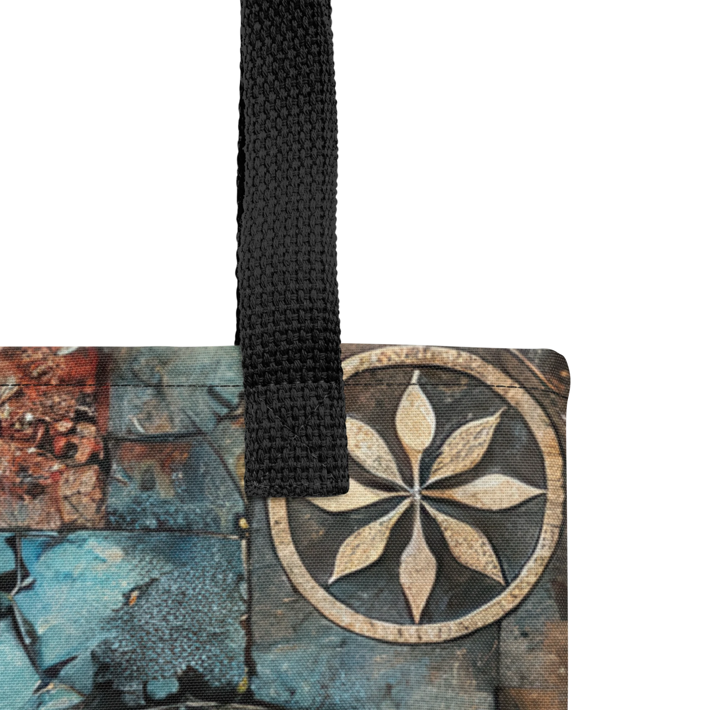 Modern Collage Tote Bag: The Silent Watcher