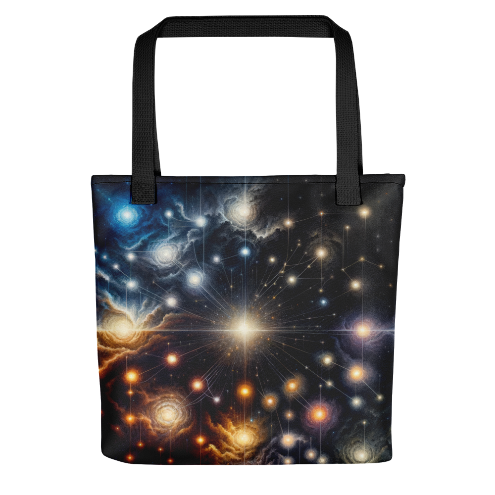 Abstract Art Tote Bag: Evolving Constellations