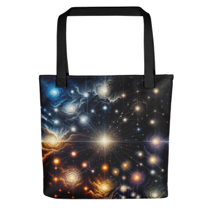 Abstract Art Tote Bag: Evolving Constellations