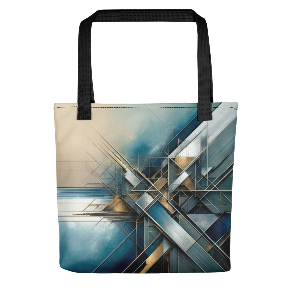 Abstract Art Tote Bag: Strategic Echoes