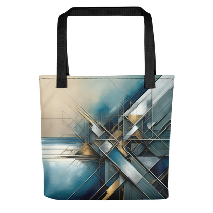 Abstract Art Tote Bag: Strategic Echoes