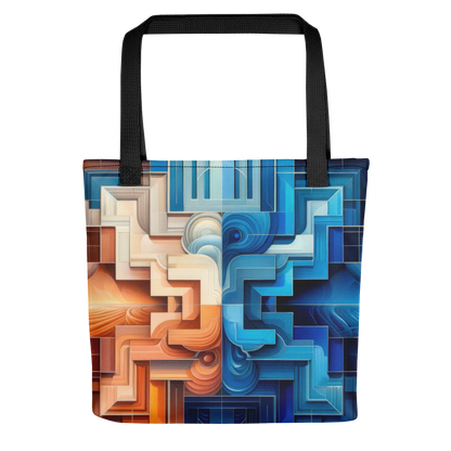 Abstract Art Tote Bag: Equilibrium Essence