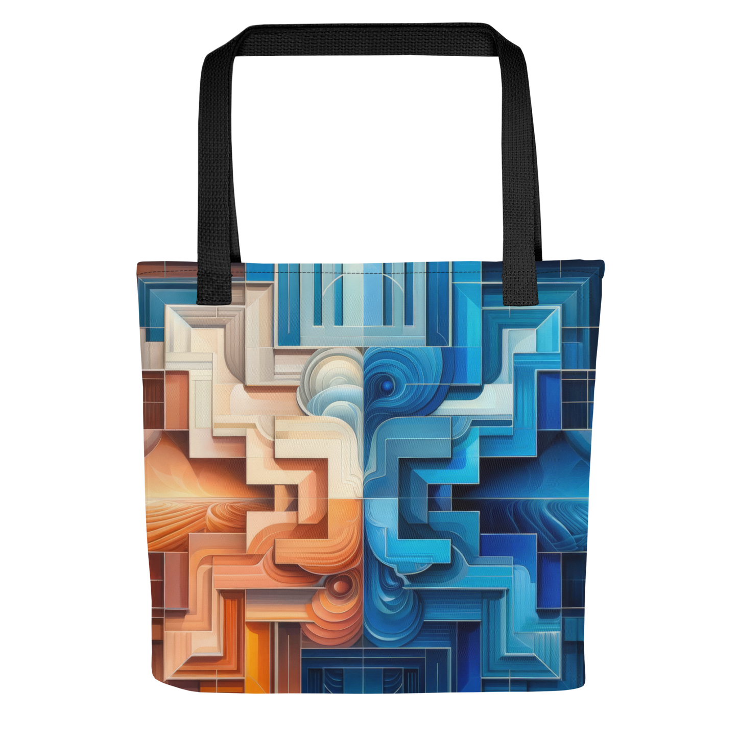 Abstract Art Tote Bag: Equilibrium Essence