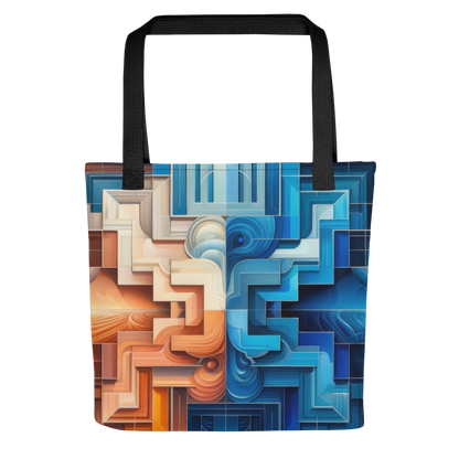 Abstract Art Tote Bag: Equilibrium Essence