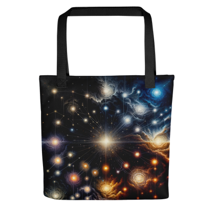 Abstract Art Tote Bag: Evolving Constellations