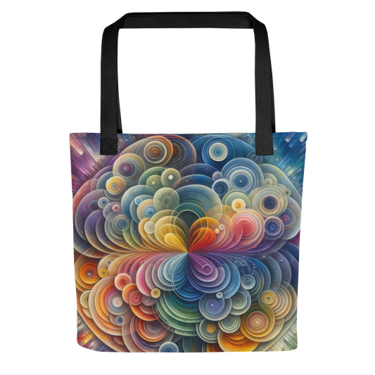 Abstract Art Tote Bag: Adaptive Echoes