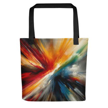 Abstract Art Tote Bag: Resilience in Spectrum