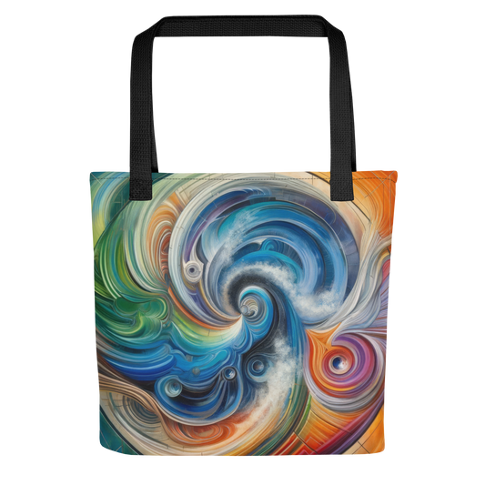 Abstract Art Tote Bag: Dynamic Integration